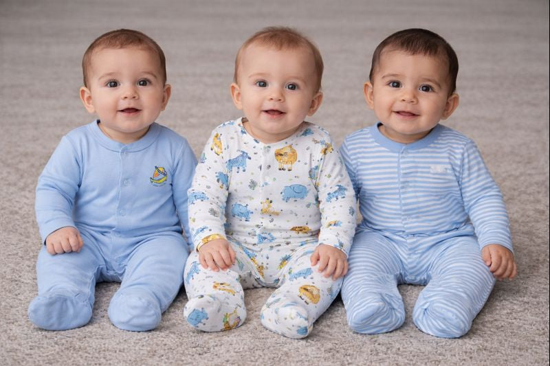 Snuggle Squad – Set of 3 Baby Cotton Footies