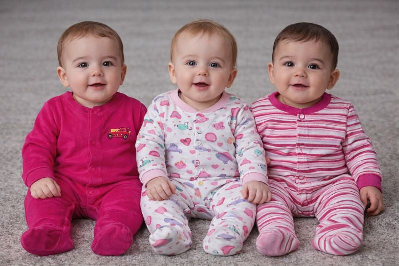 Tiny Wiggles – Soft Hosiery Cotton Baby Footies (Pack of 3)