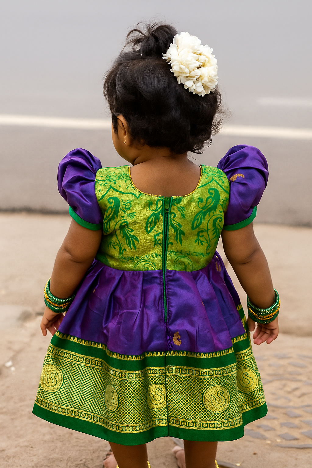 Purple Ethnic Frock for Baby Girl