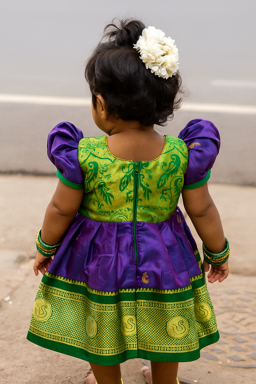 Purple Ethnic Frock for Baby Girl