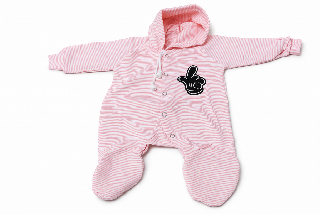 Pink Stripe Footie