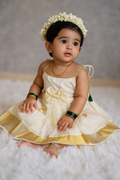🌸 Baby Girl White Cotton Frock
